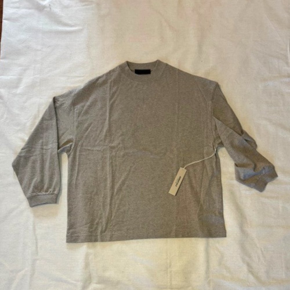 Essentials Fear of God Long Sleeve Shirt Core Mens S Oversized BNWT Heather 1095